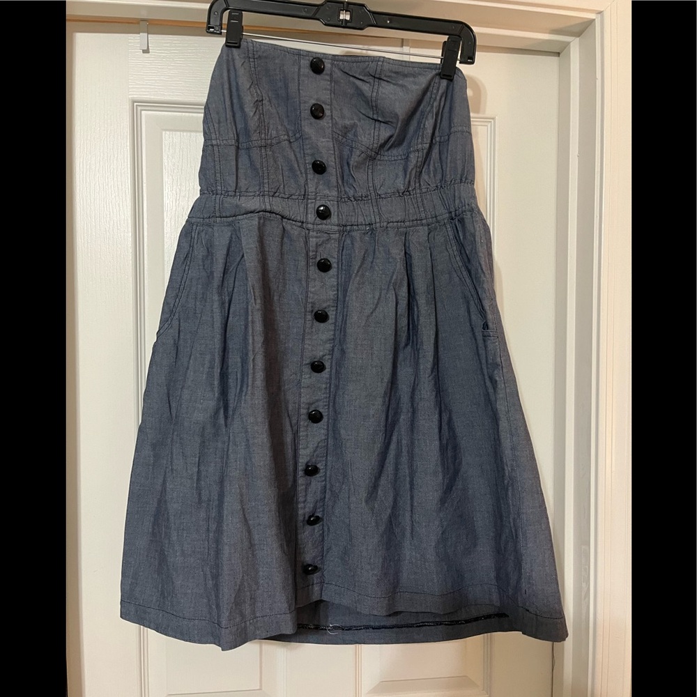 SIZE 2X XXL NORDSTROM PURE ENERGY STRAPLESS DENIM DRESS  STRAPLESS DENIM DRESS